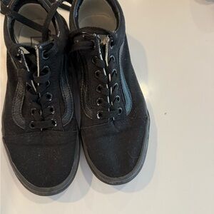 Black Vans never worn size 3.5